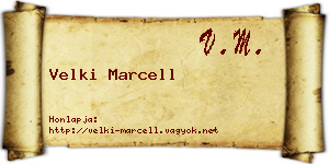 Velki Marcell névjegykártya
